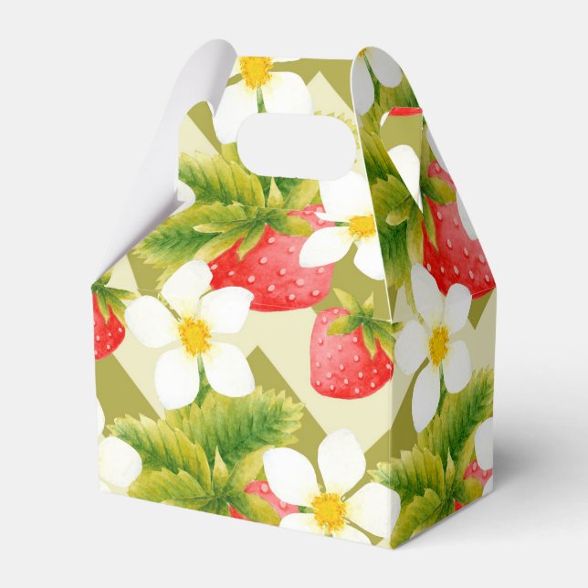 Strawberry Gift Favor Box (Front Side)