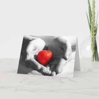 Strawberry gift holiday card