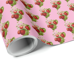 Strawberry Gift Wrapping Paper Strawberries
