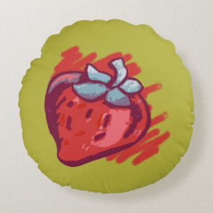 Strawberry Gifts Round Pillow