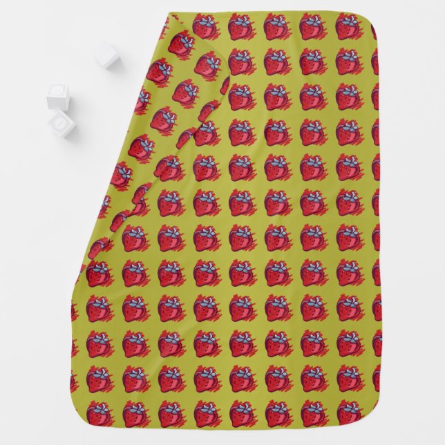 Strawberry Gifts Swaddle Blanket (In Situ)