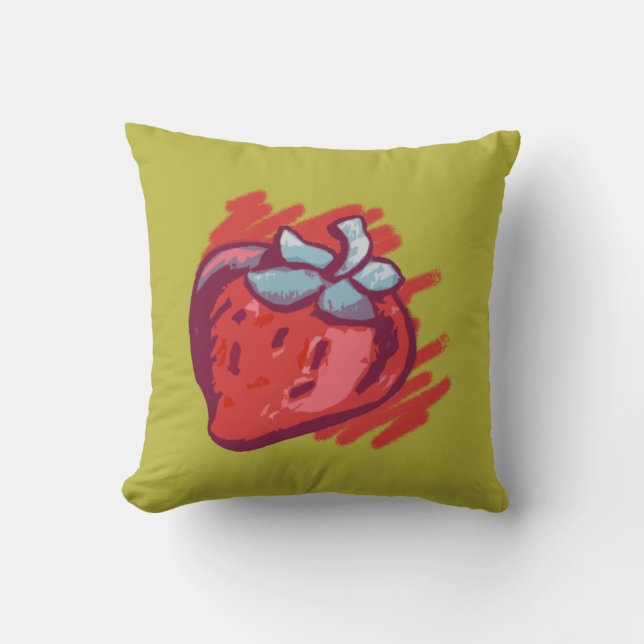Strawberry Gifts Throw Pillow (Front)