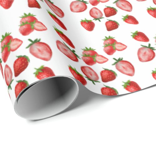 Strawberry Girl Birthday Party  Berry First  Wrapping Paper
