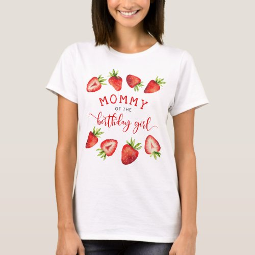 Strawberry Girl Birthday Party Family T_Shirt