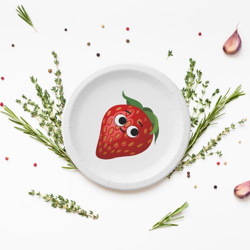 Strawberry Girl First 1st Birthday Berry Theme  Paper Plates