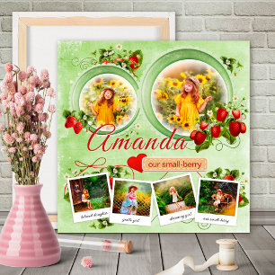 Strawberry Girl Photo Collage Personalized Foam Board