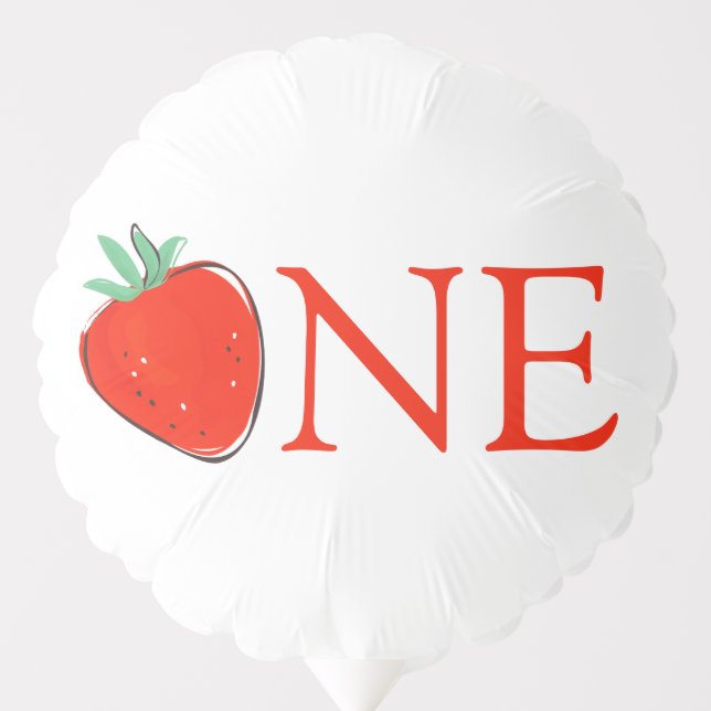 Strawberry Girls 1st Birthday Balloon (Front)