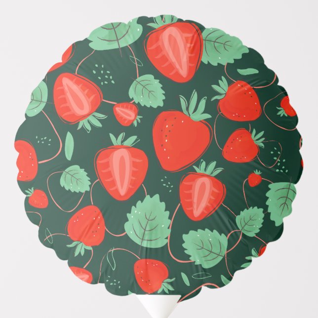 Strawberry Girls 1st Birthday Balloon (Front)