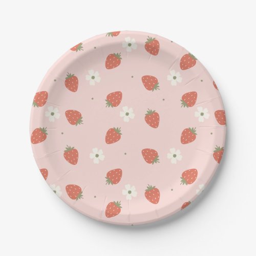 Strawberry Girls Birthday   Paper Plates
