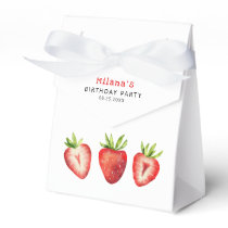 Strawberry Girls Birthday Party Favor Boxes