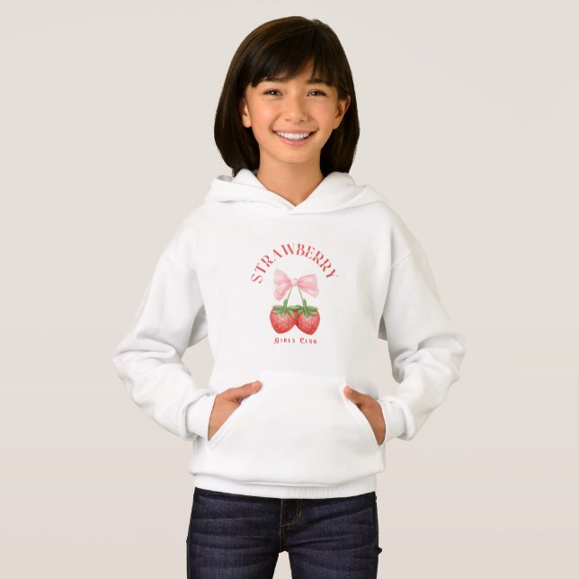 Strawberry Girls Club Aesthetic Hoodie (Front Full)