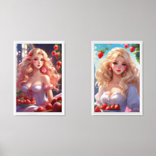 Strawberry girls Print Set