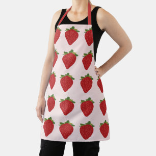 Strawberry Girly Cute Baking Strawberries Apron