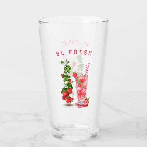 Strawberry Glass Juice Cool Drink Fresh Fruits 