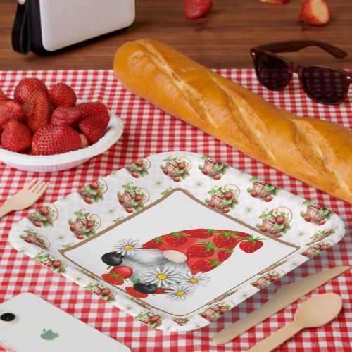 Strawberry Gnome  Paper Plates