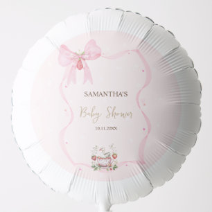 Strawberry,Goose,Bow Frame Dots Baby Shower Balloon