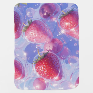 Strawberry Grape Splash Baby Blanket