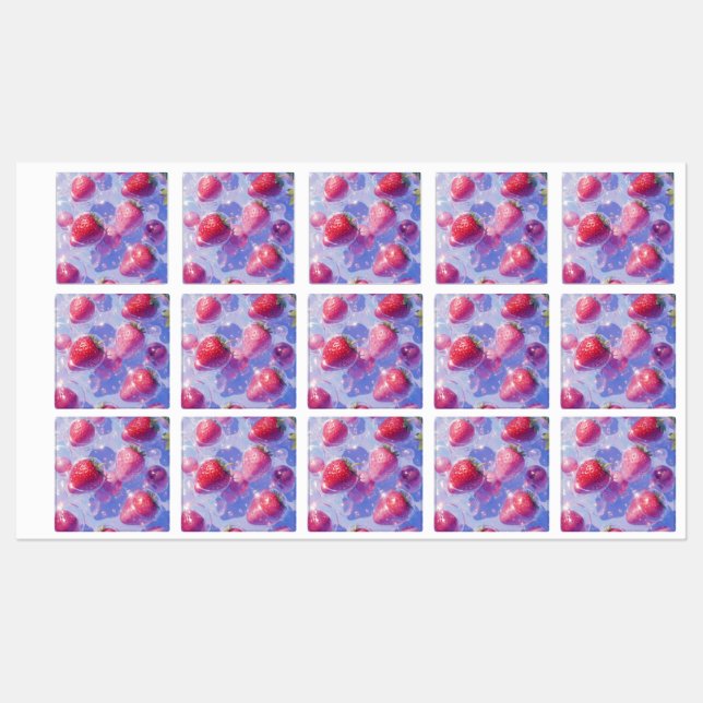 Strawberry Grape Splash Labels (Sheet)