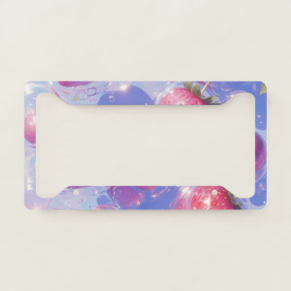 Strawberry Grape Splash License Plate Frame
