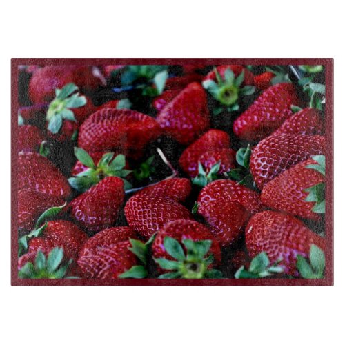 Strawberry Graphic Cutting Board