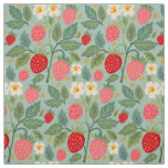 Strawberry Green Botanical Fabric