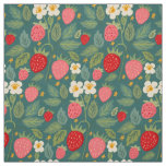 Strawberry Green Botanical Fabric