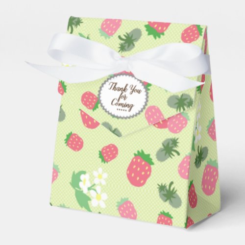 Strawberry Green Favor Box