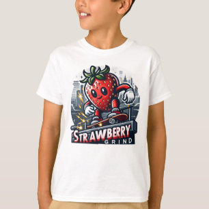 Strawberry Grind – Skater Berry T-Shirt