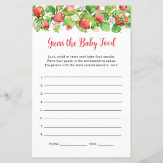 Strawberry Guess the Baby Food game