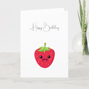 Strawberry Happy Birthday Card