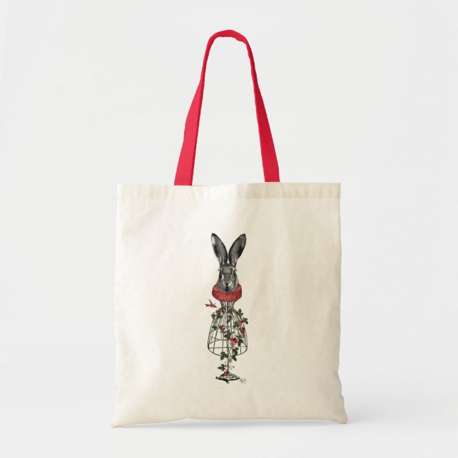 Strawberry Hare Tote Bag (Front)