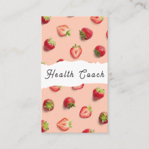 Strawberry Health Coach Business Card