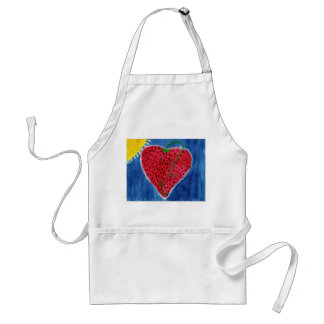 Strawberry heart apron