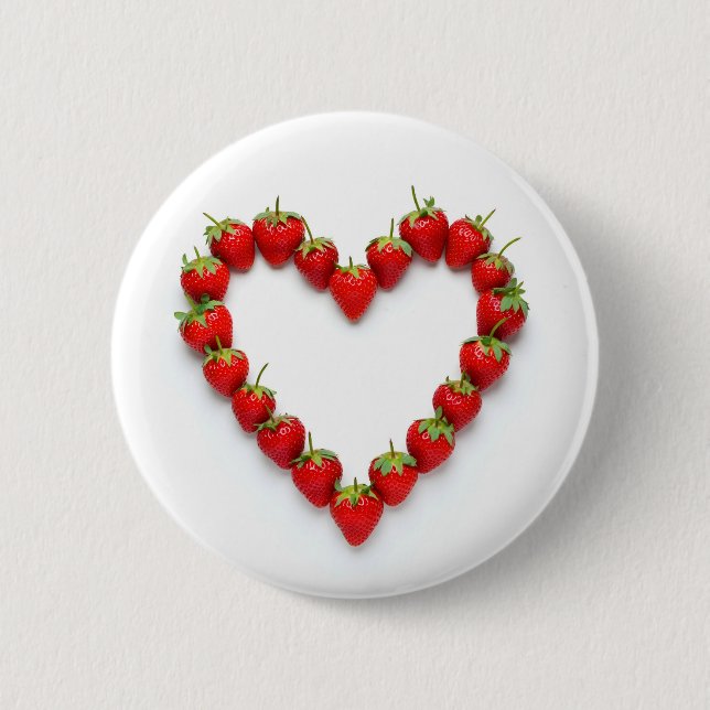 Strawberry Heart Button (Front)