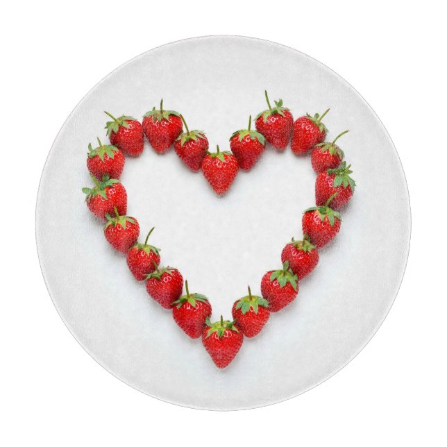 Strawberry Heart Cutting Board (Front)