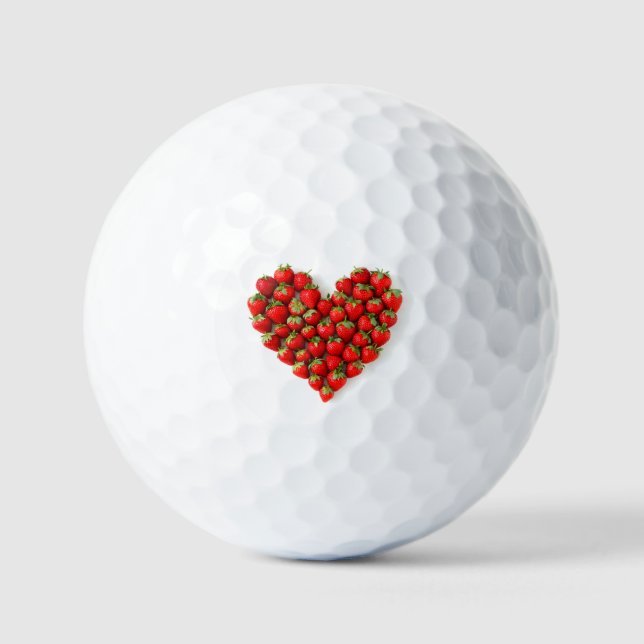 Strawberry Heart Golf Balls (Front)