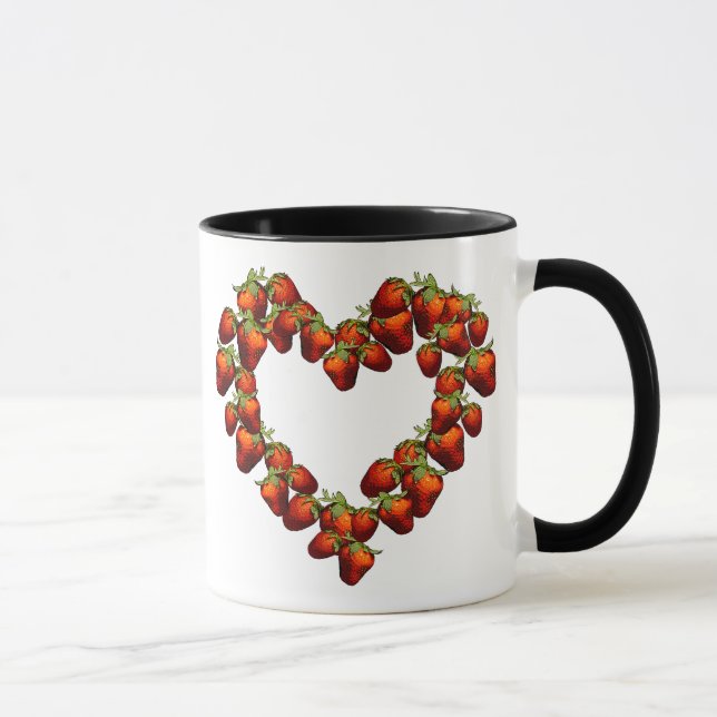 Strawberry Heart Mug (Right)