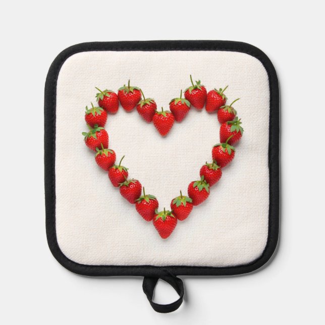 Strawberry Heart Pot Holder (Front)