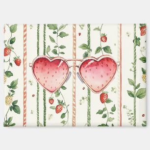Strawberry Heart Sunglasses Magnet