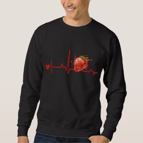 Strawberry Heartbeat Love Berries Fruit Festival Sweatshirt
