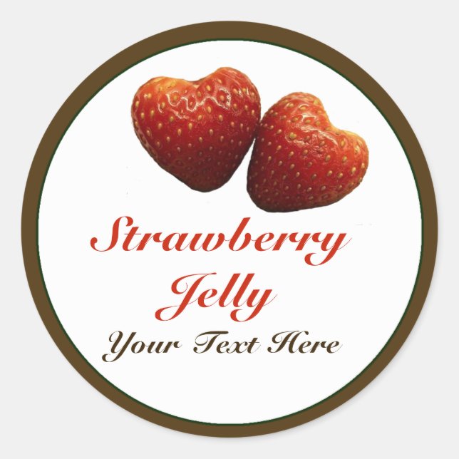 Strawberry Hearts Jelly Sticker (Front)