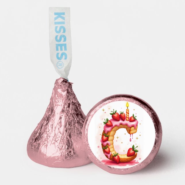 Strawberry Hershey’s Candy Favor Letter C Cake (Front)