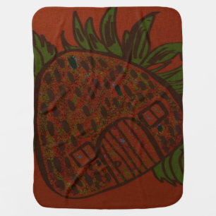 Strawberry Home Sweet Home Baby Blanket