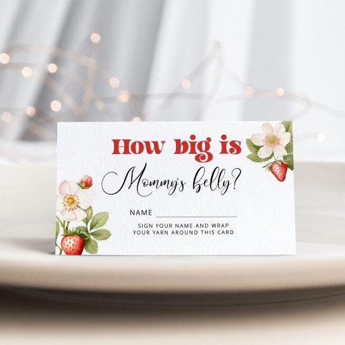 Strawberry how big is mommys belly game enclosure card