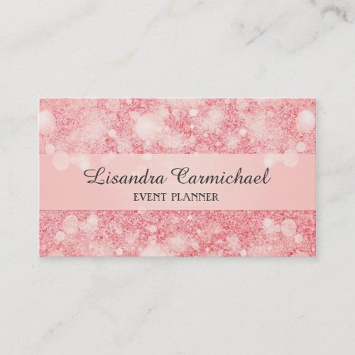 Strawberry Ice Bokeh Business Cards