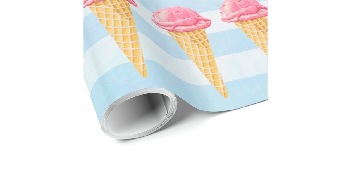 Scooped Up Ice Cream Bridal Shower Wrapping Paper