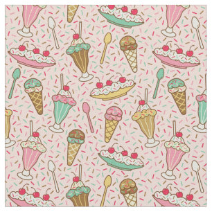 Strawberry Ice Cream Fabric