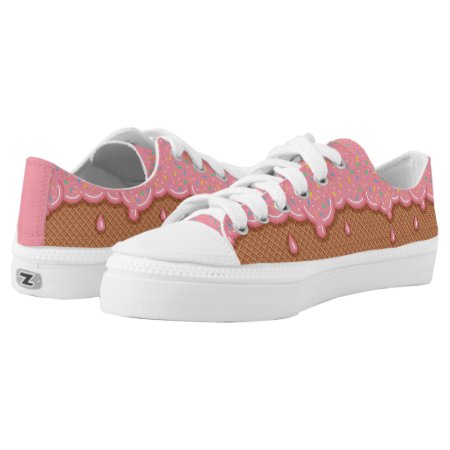Strawberry Ice Cream Lovers Low-top Sneakers