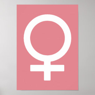 Strawberry Ice Female Symbol Poster