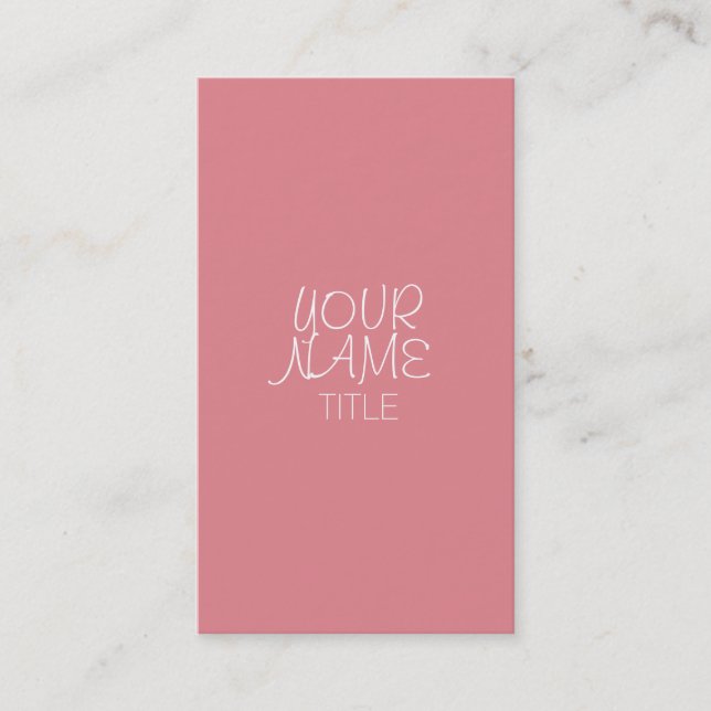 Strawberry Ice Freehand Simple Business Card (Front)